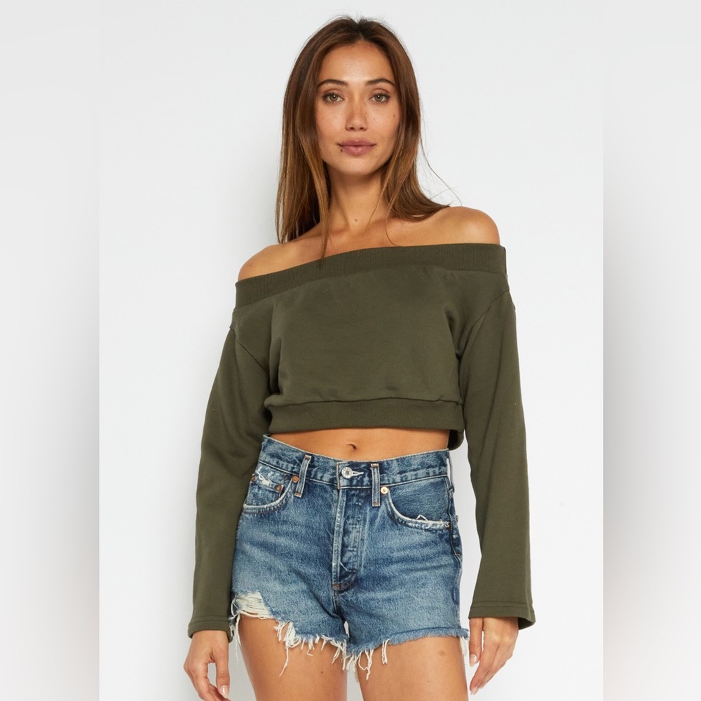 OLIVACEOUS OFF SHOULDER SWEATSHIRT ❤️NEW COLLECTION IN STORES❤️